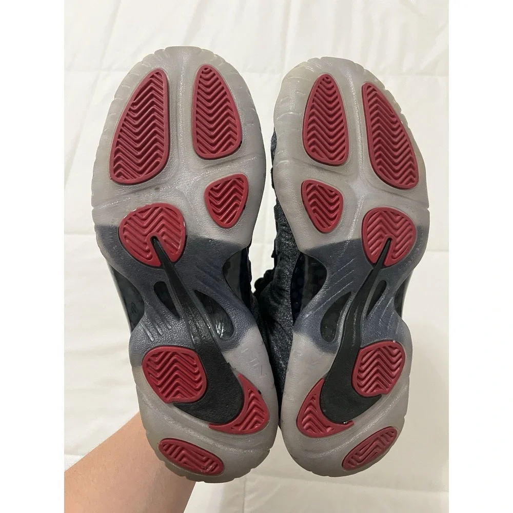 Nike Air Foamposite Pro Wool Fleece Kids Boys Suede Sneakers DarkGray Shoes 4.5Y